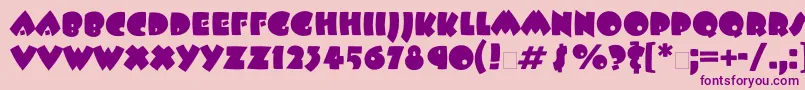 Beeskneesett Font – Purple Fonts on Pink Background