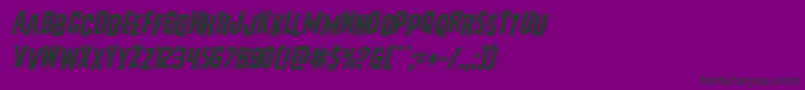 Шрифт Vicioushungerstagital – чёрные шрифты на фиолетовом фоне