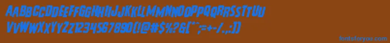 Подробнее о шрифте Vicioushungerstagital Шрифт Vicioushungerstagital – синие шрифты на коричневом фоне