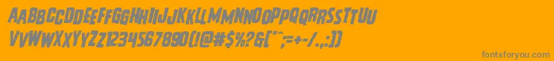 Fonte Vicioushungerstagital – fontes cinzas em um fundo laranja