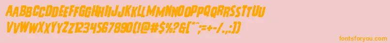 Vicioushungerstagital Font – Orange Fonts on Pink Background