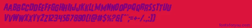 Vicioushungerstagital Font – Purple Fonts on Red Background