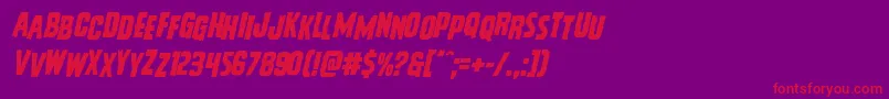 Vicioushungerstagital Font – Red Fonts on Purple Background