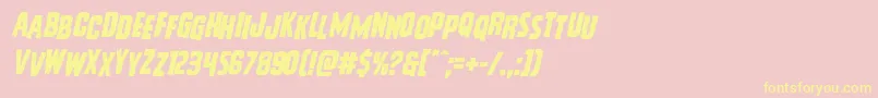Vicioushungerstagital Font – Yellow Fonts on Pink Background