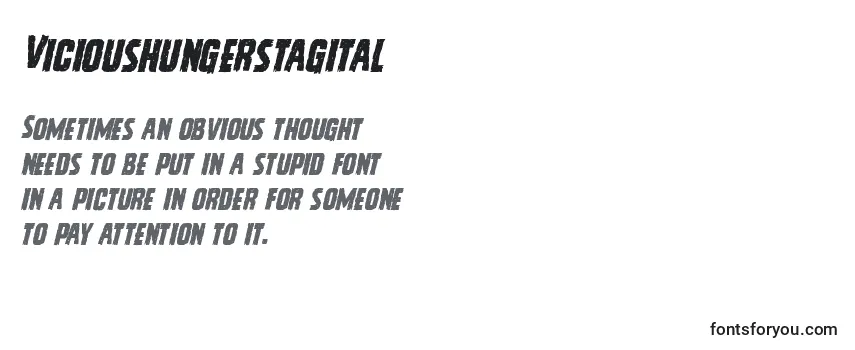 Review of the Vicioushungerstagital Font