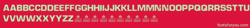 DieselpowerPersonalUse Font – Green Fonts on Red Background