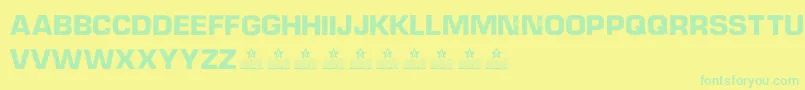 Шрифт DieselpowerPersonalUse – зелёные шрифты на жёлтом фоне