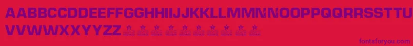 DieselpowerPersonalUse Font – Purple Fonts on Red Background