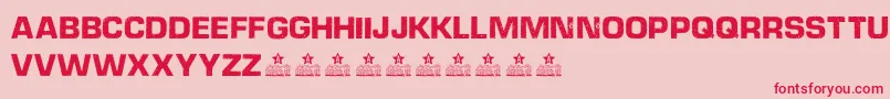 DieselpowerPersonalUse Font – Red Fonts on Pink Background
