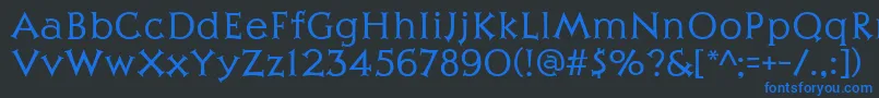 Julius Font – Blue Fonts on Black Background