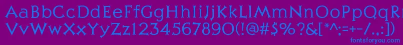 Julius-fontti – siniset fontit violetilla taustalla