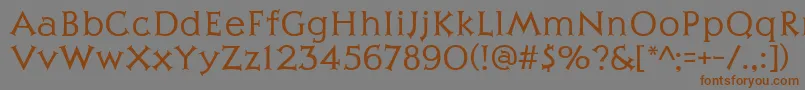 Julius Font – Brown Fonts on Gray Background