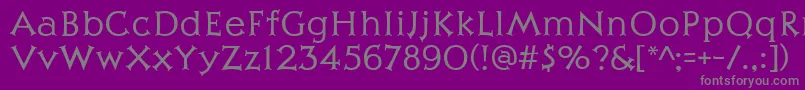 Julius Font – Gray Fonts on Purple Background