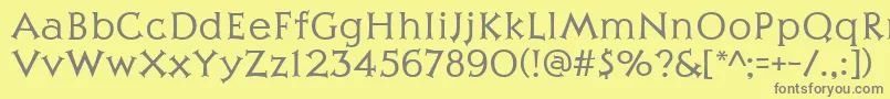 Julius Font – Gray Fonts on Yellow Background