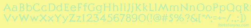 Police Julius – polices vertes sur fond jaune