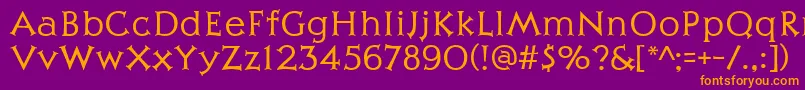 Julius Font – Orange Fonts on Purple Background