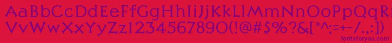 Julius-fontti – violetit fontit punaisella taustalla
