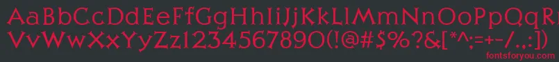 Julius Font – Red Fonts on Black Background
