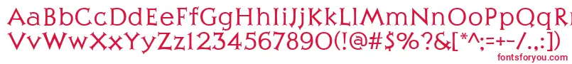 Julius Font – Red Fonts on White Background