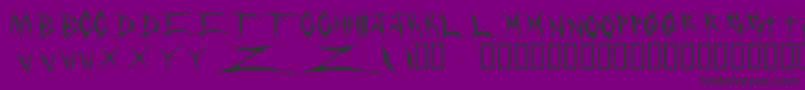 DeadbitchRegular-Schriftart – Schwarze Schriften auf violettem Hintergrund