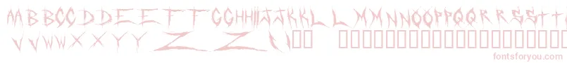 Czcionka DeadbitchRegular – różowe czcionki na białym tle