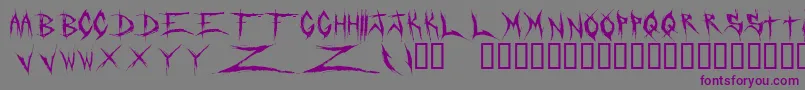 DeadbitchRegular Font – Purple Fonts on Gray Background