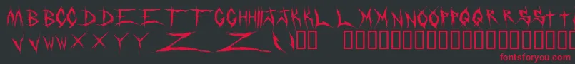 DeadbitchRegular Font – Red Fonts on Black Background