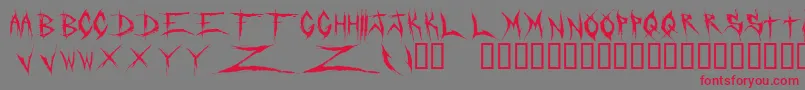 DeadbitchRegular Font – Red Fonts on Gray Background