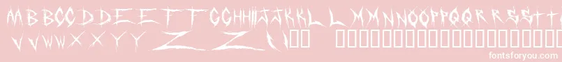 DeadbitchRegular-Schriftart – Weiße Schriften auf rosa Hintergrund