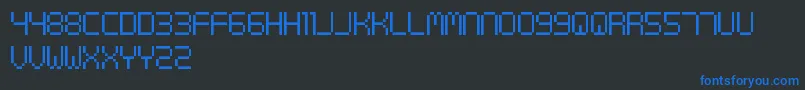 Fonte DigitalCognitiveFreePromo – fontes azuis em um fundo preto