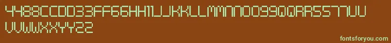 Шрифт DigitalCognitiveFreePromo – зелёные шрифты на коричневом фоне