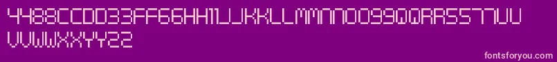 DigitalCognitiveFreePromo Font – Pink Fonts on Purple Background
