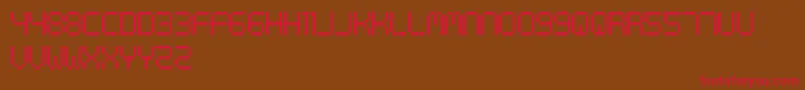 DigitalCognitiveFreePromo Font – Red Fonts on Brown Background