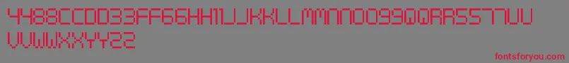 DigitalCognitiveFreePromo Font – Red Fonts on Gray Background