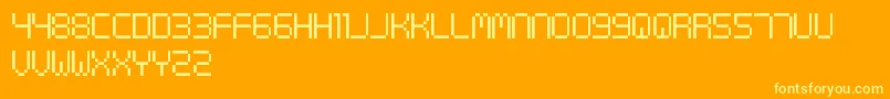 DigitalCognitiveFreePromo Font – Yellow Fonts on Orange Background