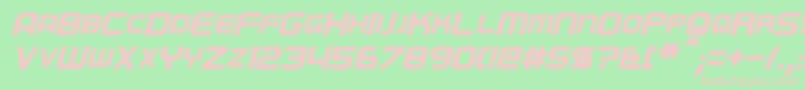 RegenBoldItalic Font – Pink Fonts on Green Background