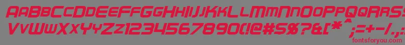 Шрифт RegenBoldItalic – красные шрифты на сером фоне