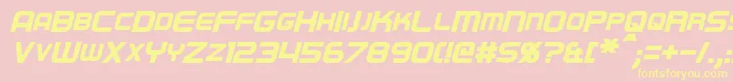 RegenBoldItalic Font – Yellow Fonts on Pink Background