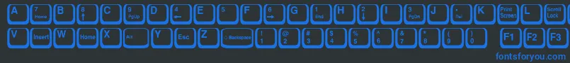 fuente KeyTop – Fuentes Azules Sobre Fondo Negro