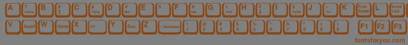 Шрифт KeyTop – коричневые шрифты на сером фоне