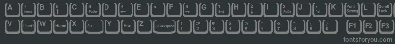 Czcionka KeyTop – szare czcionki na czarnym tle