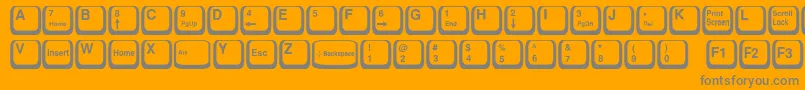 Czcionka KeyTop – szare czcionki na pomarańczowym tle