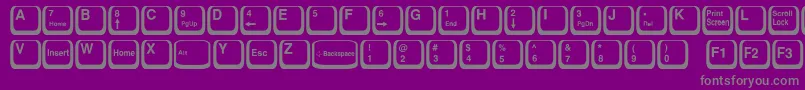 フォントKeyTop – 紫の背景に灰色の文字