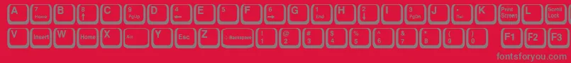 Czcionka KeyTop – szare czcionki na czerwonym tle