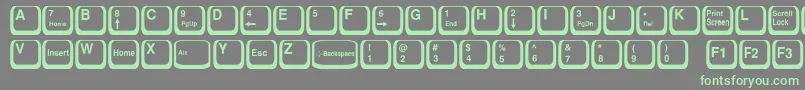 fuente KeyTop – Fuentes Verdes Sobre Fondo Gris