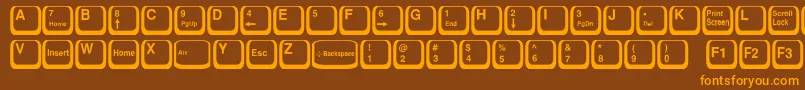 Police KeyTop – polices orange sur fond brun