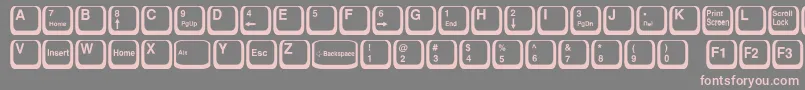 Weitere Informationen zur KeyTop-Schriftart KeyTop-Schriftart – Rosa Schriften auf grauem Hintergrund