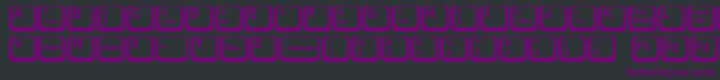 KeyTop Font – Purple Fonts on Black Background