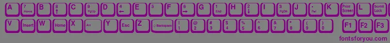 Police KeyTop – polices violettes sur fond gris