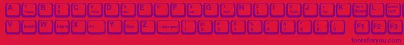 Шрифт KeyTop – фиолетовые шрифты на красном фоне